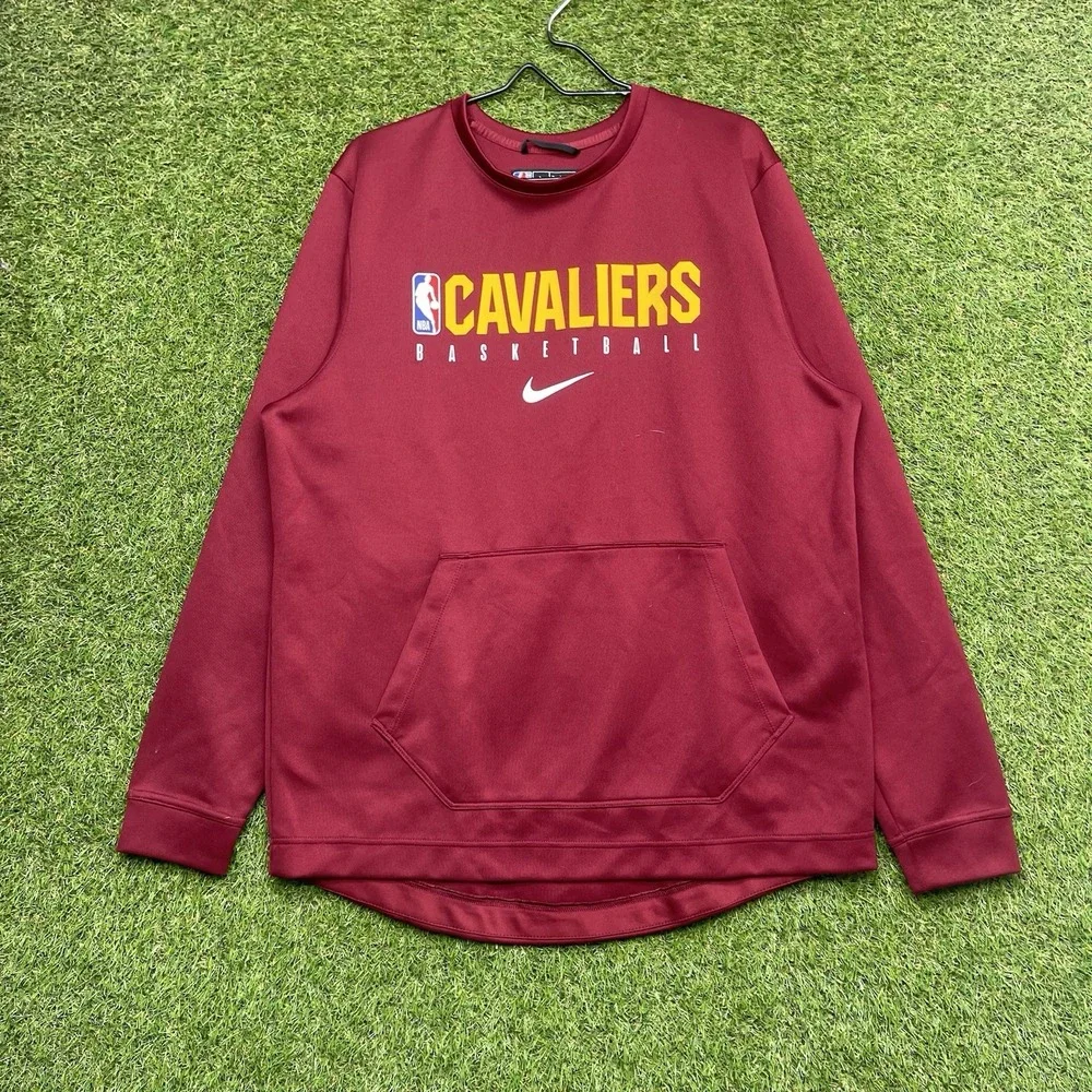 Cleveland Cavaliers Nike Sweatshirt Mens Large NBA Warm Up Crewneck Engineered